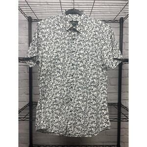 Rodd & Gun Printed Button Down White with Navy Floral Sports Fit